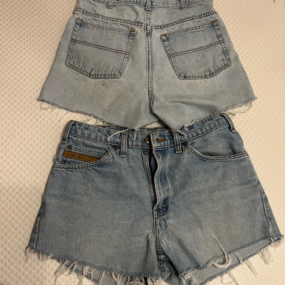 2 pairs 100% cotton jean cutoffs